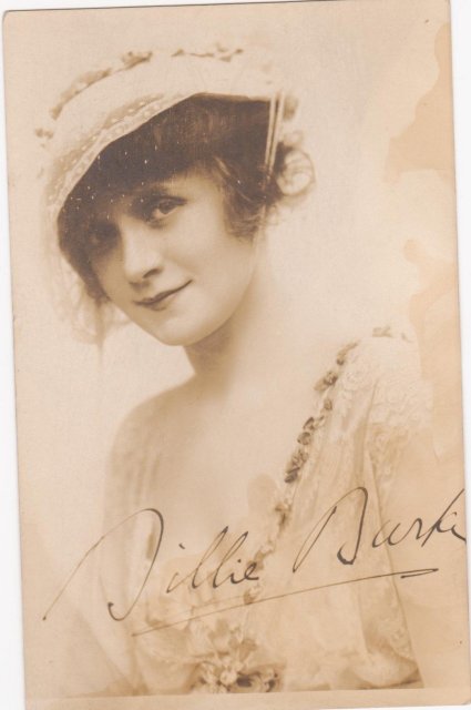 Vintage Postcard of famous USA Stage + Screen Actress Billie Burke _signed
