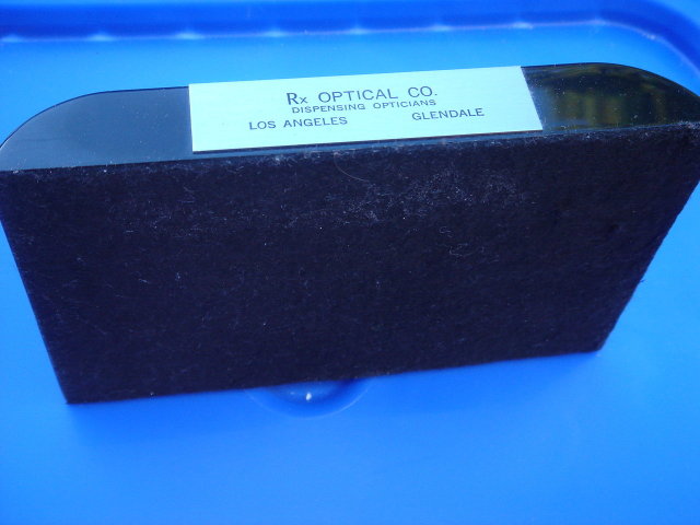 Vintage Desk Set _Calendar Month,Day,Date , Folds over, PAPERMATE Pen , Well Holder Vintage Metal tag Reads Rx Optical Co Dispensing Opticians Los Angeles _Glendale
