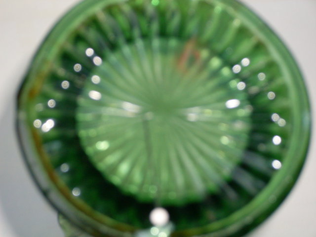 Northwood CARNIVAL GLASS Fluted 10 1/2 Inch Tall _FLUTED + RIBBED Pattern _Vase _Green Gold Tones