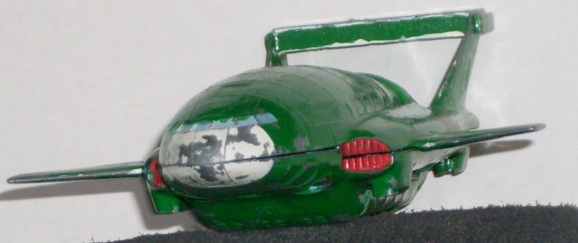 Toys _DINKY TOY__ Thunderbird 2 __Meccano Ltd. England __Original Green... the nice color__Slides across floor on Steel Rollers __Shipping in Canada $12.63