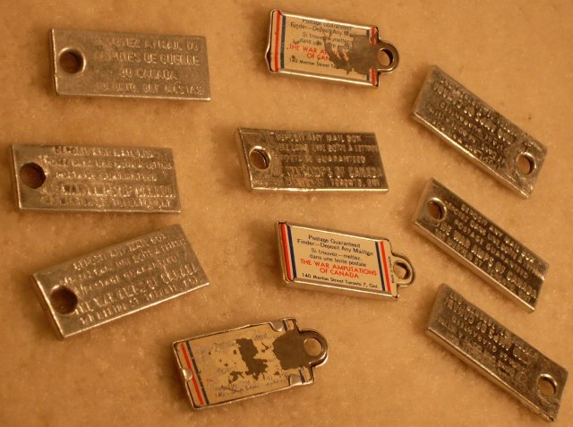 Automobiles / Cars __LOT of 10 Vintage WAR AMPS Miniature License Plate KEY Tags _ONE LOT of TEN_ 1960' s-80's PLUS ONE TAG Hawaii JOHN Aloha State with brass chain