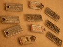 Automobiles / Cars __LOT of 10 Vintage WAR AMPS Miniature License Plate KEY Tags _ONE LOT of TEN_ 1960' s-80's PLUS ONE TAG Hawaii JOHN Aloha State with brass chain