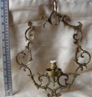 Antique _ ORNATE Electric Light Fixture_ Solid Brass _ Porcelain Socket