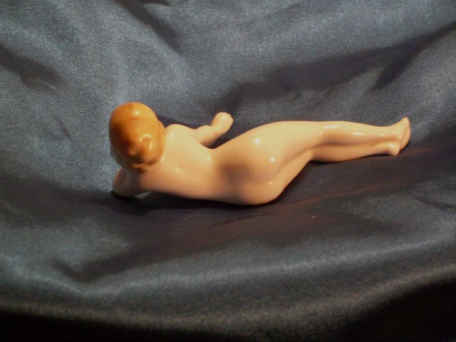 YOU FOUND IT !!! Our Service to Have IN STOCK _C. 1920 Art Deco _ 3_German Porcelain Figurines NUDE Lady_Bathing Beauties or Naughty Nudies