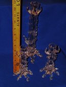 _Antique Decorative _Original FRENCH Crystal ART GLASS VASES from France __3 pieces.__Hand-Blown Crystal Glass Bud Vases__pontil mark under each vase