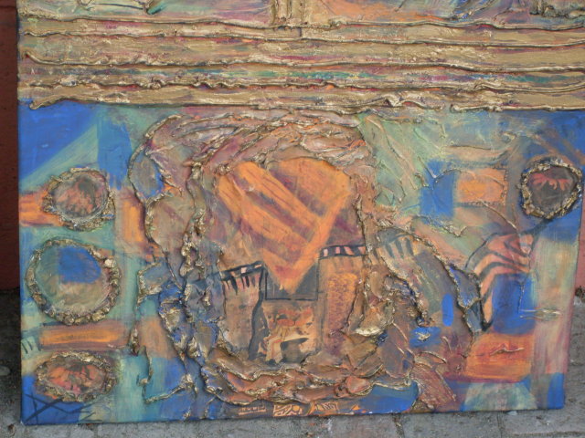 ORIGINAL ART _ by a New Canadian Artist Pat McCaffrey_ Two Signed Paintings _ Abstract_ SIZE 18