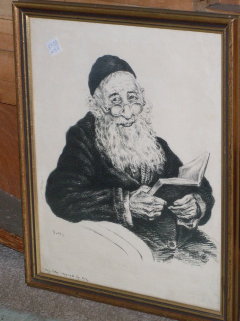 Collectible Original Art Lithograph _Signed : Raphael Soyer_ Title: appears to read Dr. Pengelly Apr 10/67 _Signed in Pencil _11
