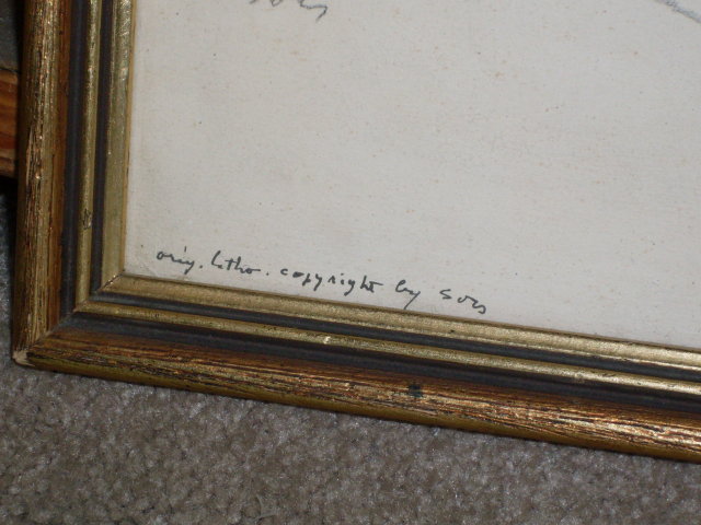 Collectible Original Art Lithograph _Signed : Raphael Soyer_ Title: appears to read Dr. Pengelly Apr 10/67 _Signed in Pencil _11