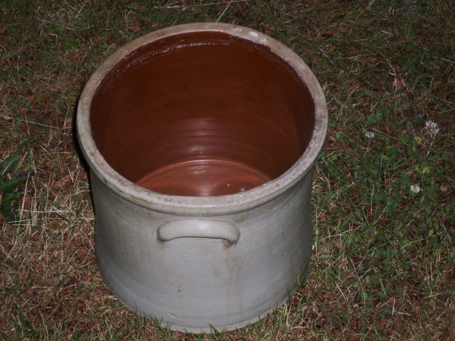 Pottery _ Primitive ANTIQUE_ Early Medalta Pottery Stoneware Crock _Old Canada Country Antique_ Size 10.5