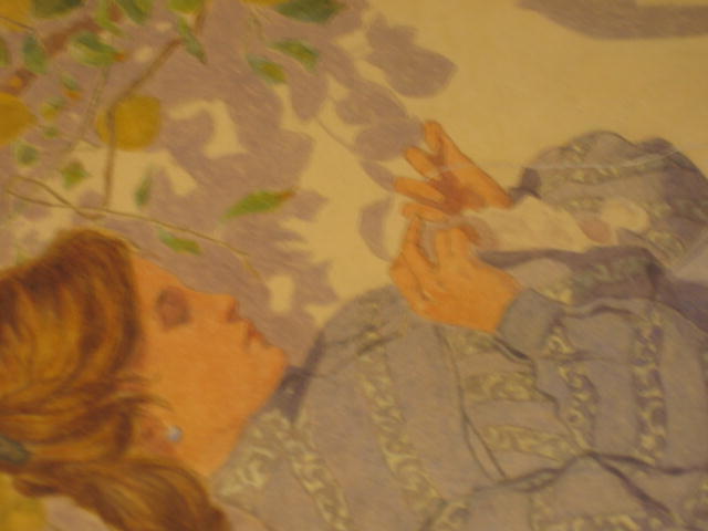 Lucchesi,E., 1904 Gouache, Young Women under Lemon Tree