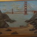 Golden Gate Bridge, painted by Niles, 1950