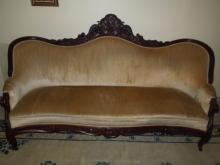 c-1870 Grand Mahogany Carved Sofa, 83