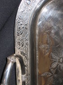 !9th c Quadruple Silver Plated Handled Tea Tray