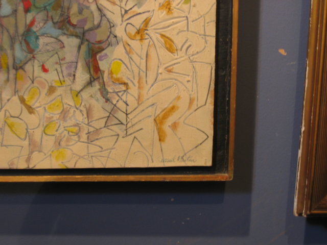Modernist oil by Pa. artist, Sam Maitin