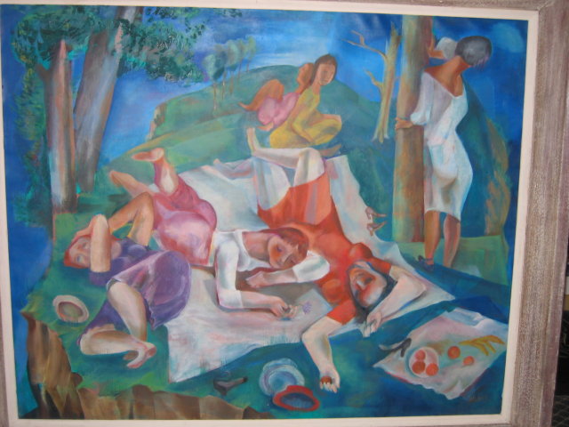 1940's Joseph Wolins painting titled