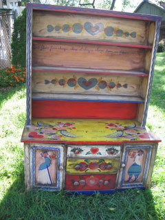 Peter Hunt Two Part Painted Hutch- 1948