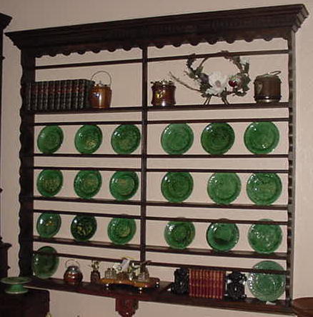 English Oak Hanging Plate Rack