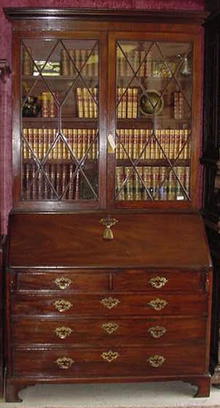 English Mahogany Secretary, 1780
