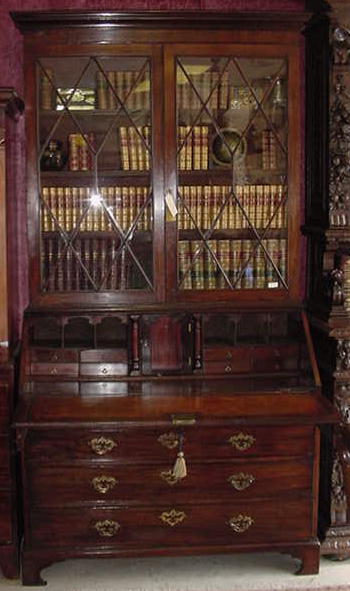 English Mahogany Secretary, 1780