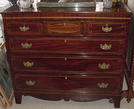 Inlaid Mahogany English Chest
