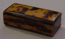 French Tortoise Shell & Horn Snuff Box