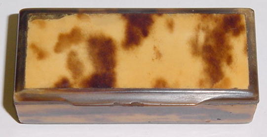 French Tortoise Shell & Horn Snuff Box