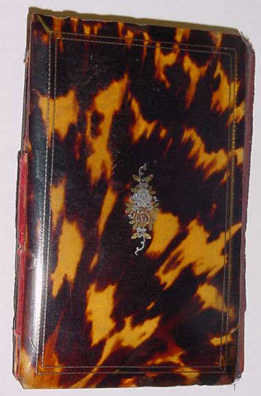 French Tortoise Shell Card Case, Gold & Silver Inlay, Please visit our website, www.castlehouseantiques.com