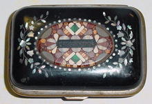 Czech. Papier Mache' Box with Pietra dura Mosiac, Please visit our website, www.castlehouseantiques.com