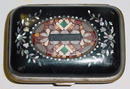 Czech. Papier Mache' Box with Pietra dura Mosiac, Please visit our website, www.castlehouseantiques.com