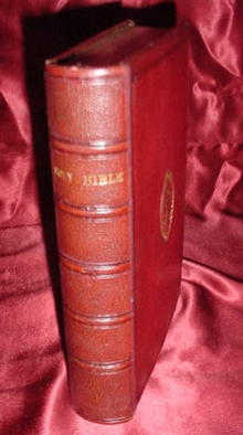 Red Leather Holy Bible, 1871
