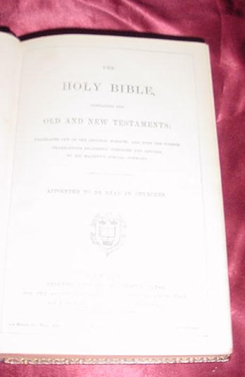 Red Leather Holy Bible, 1871