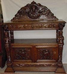 Victorian Carved Oak English Server