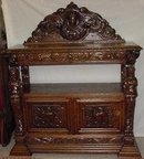 Victorian Carved Oak English Server