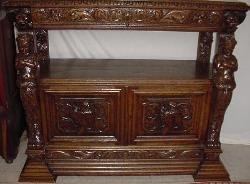 Victorian Carved Oak English Server