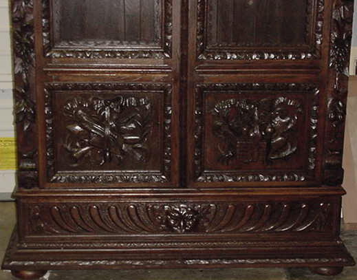 French Carved Oak Book Case
