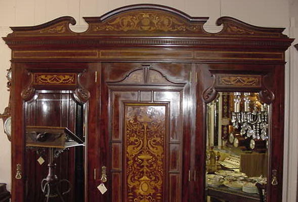 Extraordinary English Mahogany Wardrobe, Please visit our website, www.castlehouseantiques.com