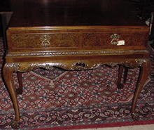 English Burl Walnut, Chippendale Style Server, Please visit our website, www.castlehouseantiques.com