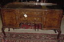 English Burl Walnut Queen Anne Style Sideboard, Please visit our website, www.castlehouseantiques.com