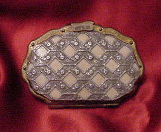 Brass, Ivory, and Silver Coin Purse, Please visit our website, www.castlehouseantiques.com