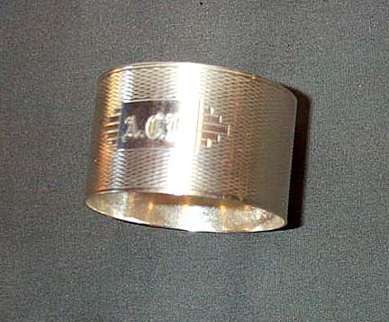 English Monogrammed Napkin Ring