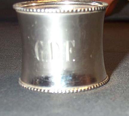 GDF Monogrammed Napkin Ring