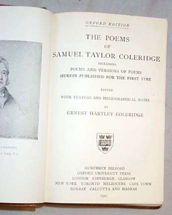 The Poems Of Samuel Taylor Coleridge
