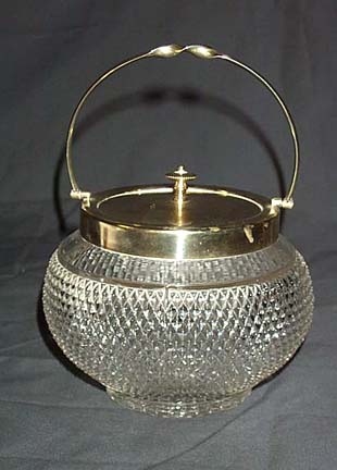 Pressed Glass Biscuit Jar