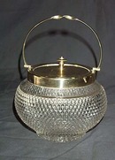 Pressed Glass Biscuit Jar