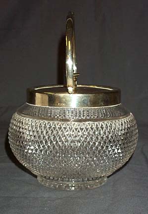 Pressed Glass Biscuit Jar