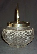 Pressed Glass Biscuit Jar