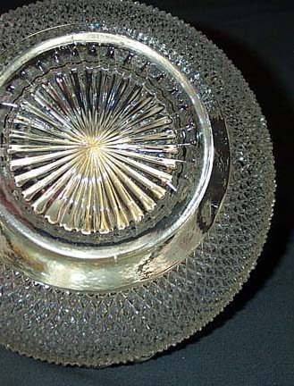 Pressed Glass Biscuit Jar