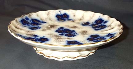 Flow Blue Compote, Please visit our website, www.castlehouseantiques.com