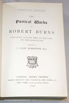 The Poetical Works of Robert Burns