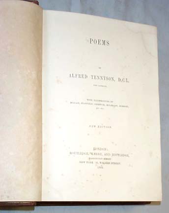 1864 Poems By Alfred Tennyson